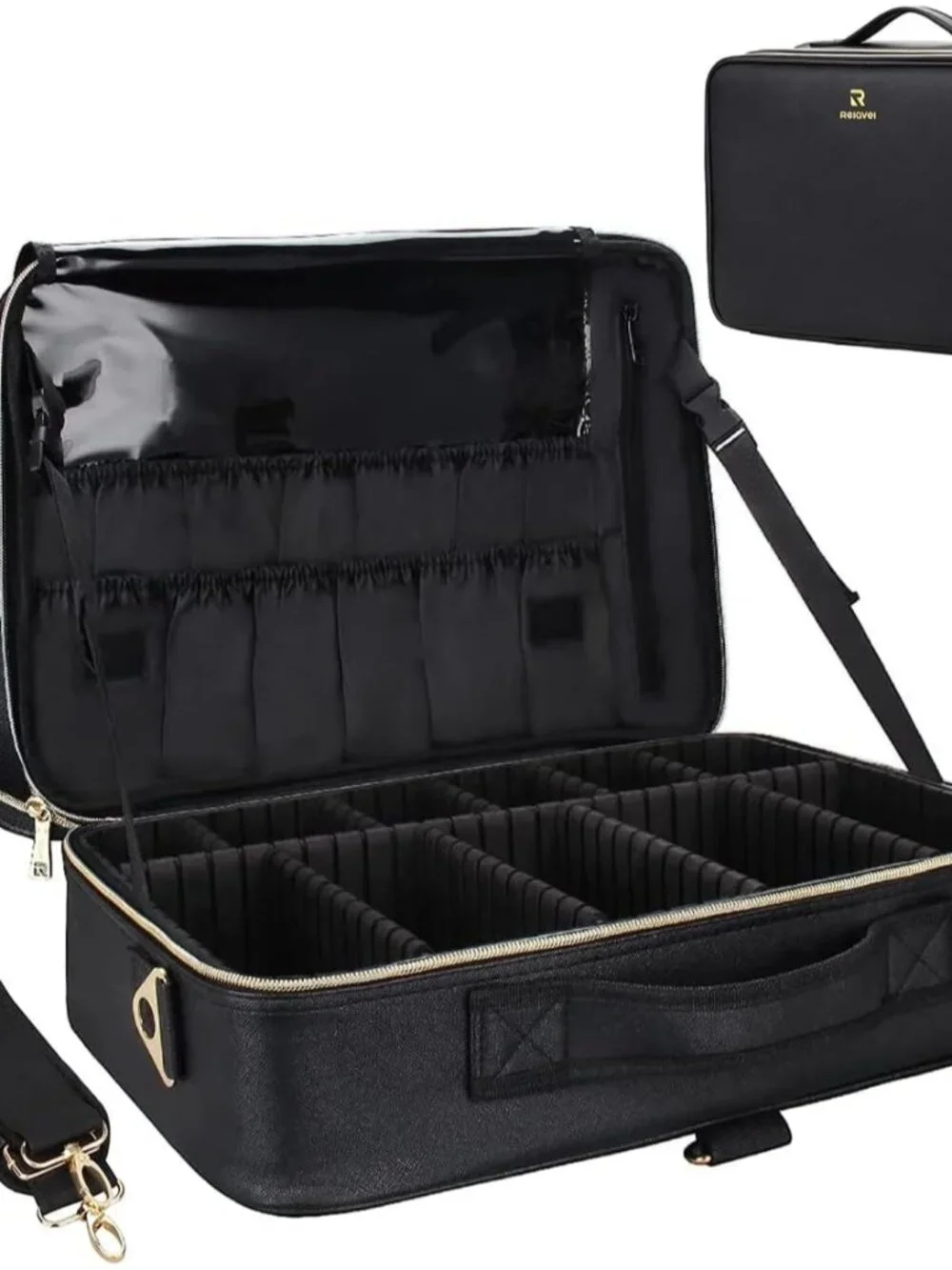 Makeup Case Large Makeup Bag Professional Train Case 16.5 inches Travel Cosmetic